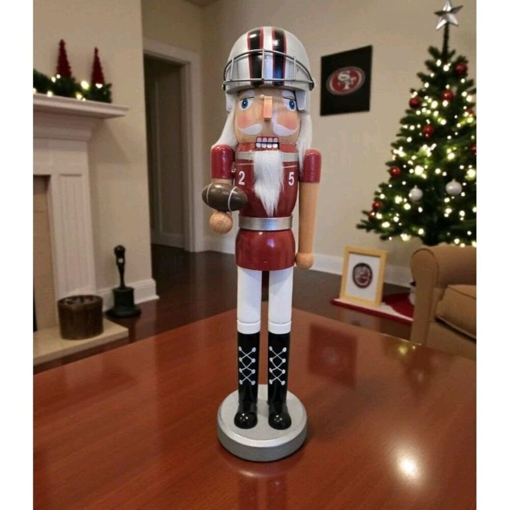 New Large Football Player Christmas Holiday Nutcracker Room Decor